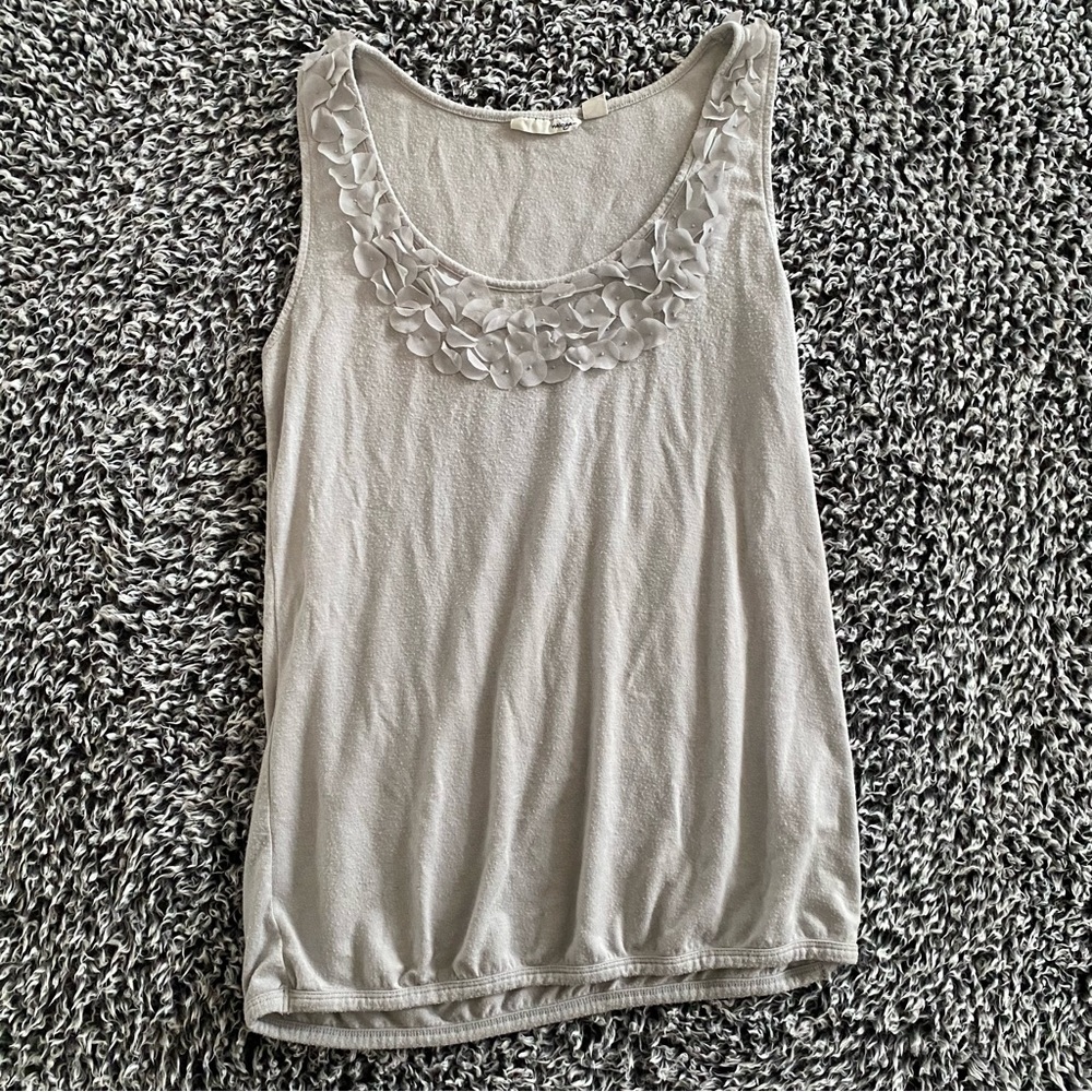Halogen gray floral tank